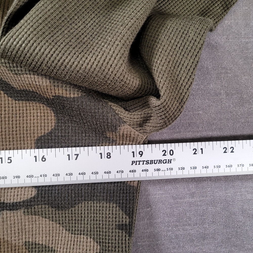 Rocawear Long Sleeve Army Green Camo Thermal Shirt Hoodie Mens Size Medium - Picture 6 of 8